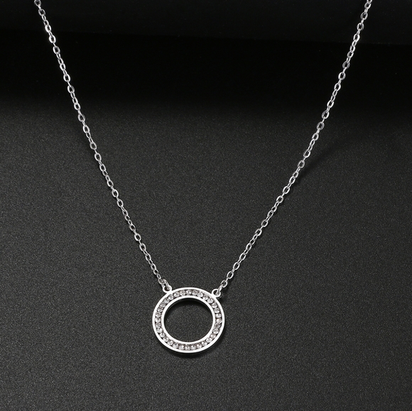 Fashion Hollow Round Pendant Necklace - Picture 4 of 7